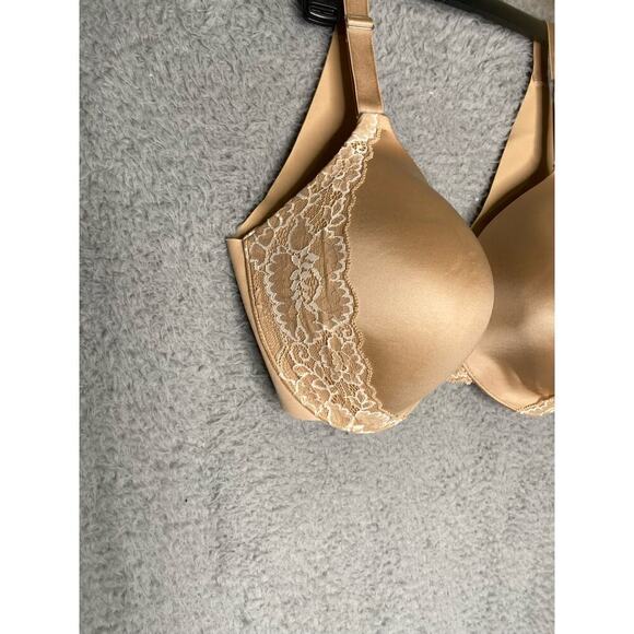 Soma womens Full coverage nude lace bra bow adjustable full support 38DDD - Picture 3 of 8